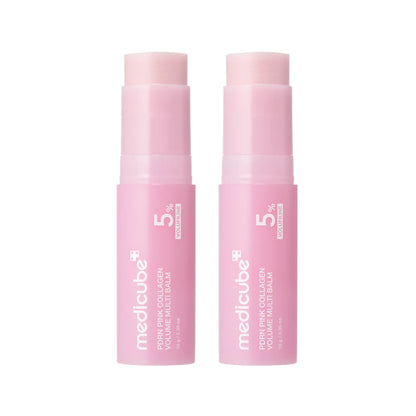 PDRN Pink Collagen Volume Multi Balm Stick | PDRN & Volufiline Firming Care for Fine Line Appearance | Hydrating Anti-Aging Skincare for Face, Under Eyes, Neck & Lips